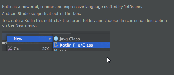Create Kotlin file
