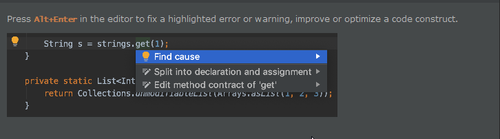 fix a highlighted error or warning - android studio